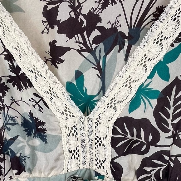 Y2K MAX & CO By MAX MARA Baby Doll Dress Floral Boho Lace Sz Small - Picture 3 of 13